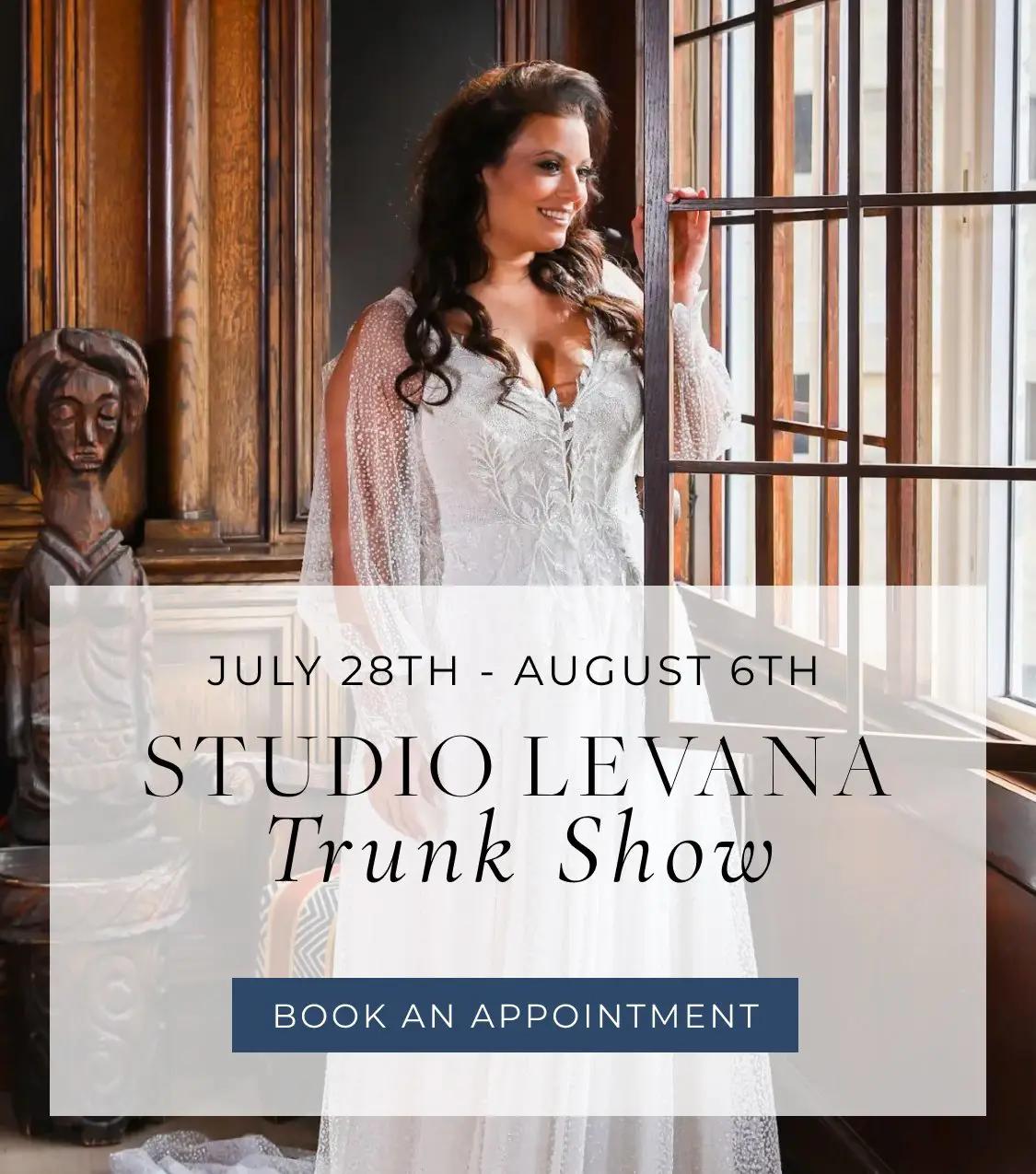 "Studio Levana Trunk Show" banner for mobile